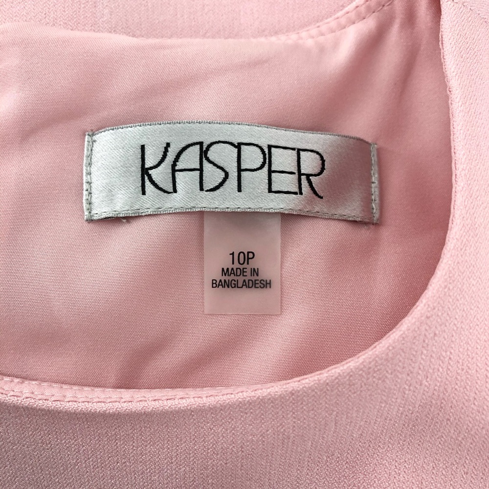 Kasper Pink Scoop Neck Midi Sheath Style Dress - Picture 6 of 8
